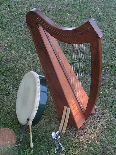 MUSICAL: Learn to play the harp on the Stawell Performing Arts' music making workshops day in 2022. Picture: FILE