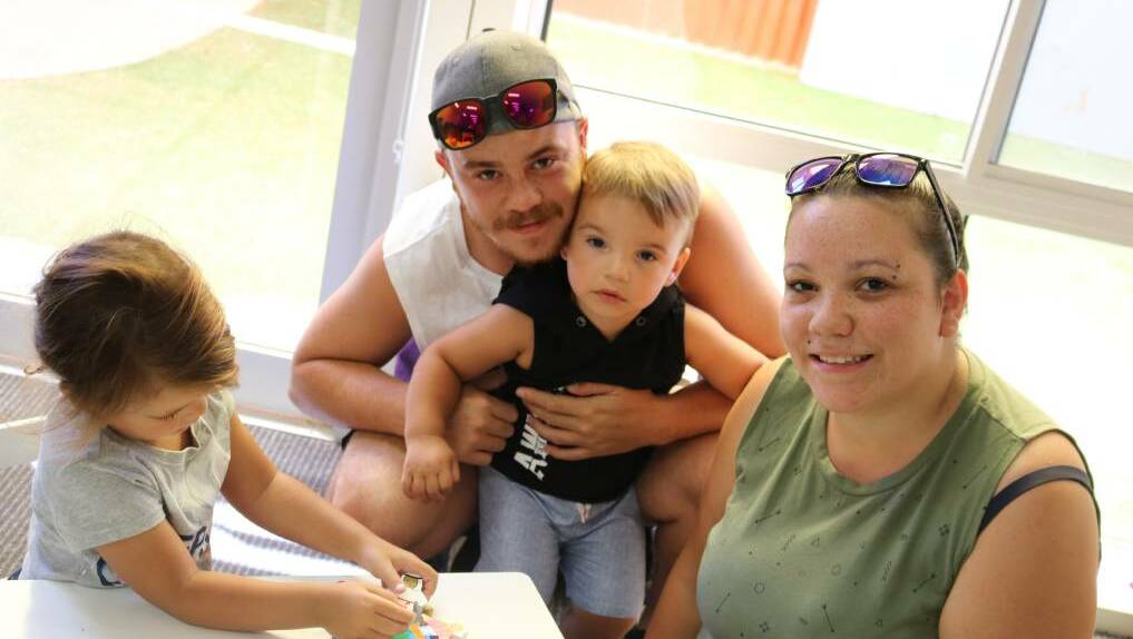 NEW SITE: Michelle Coleman and Lachlan Marks and children Savannah and Jyson Marks are part of the Goolum Goolum Aboriginal Co-operative community. Picture: CONTRIBUTED