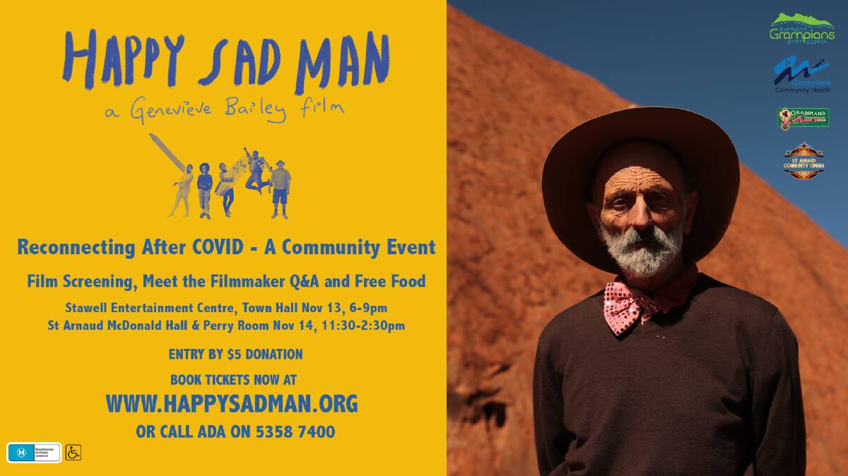 SCREENING: St Arnaud and Grampians Film Societies to show 'Happy Sad Man' on the big screen. Picture: CONTRIBUTED