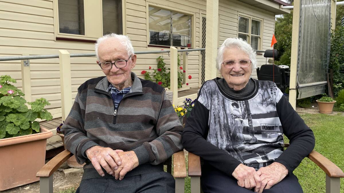 HOME SWEET HOME: Laurie and Norma Hannett have been side by side for over 70 years. Picture: TALLIS MILES