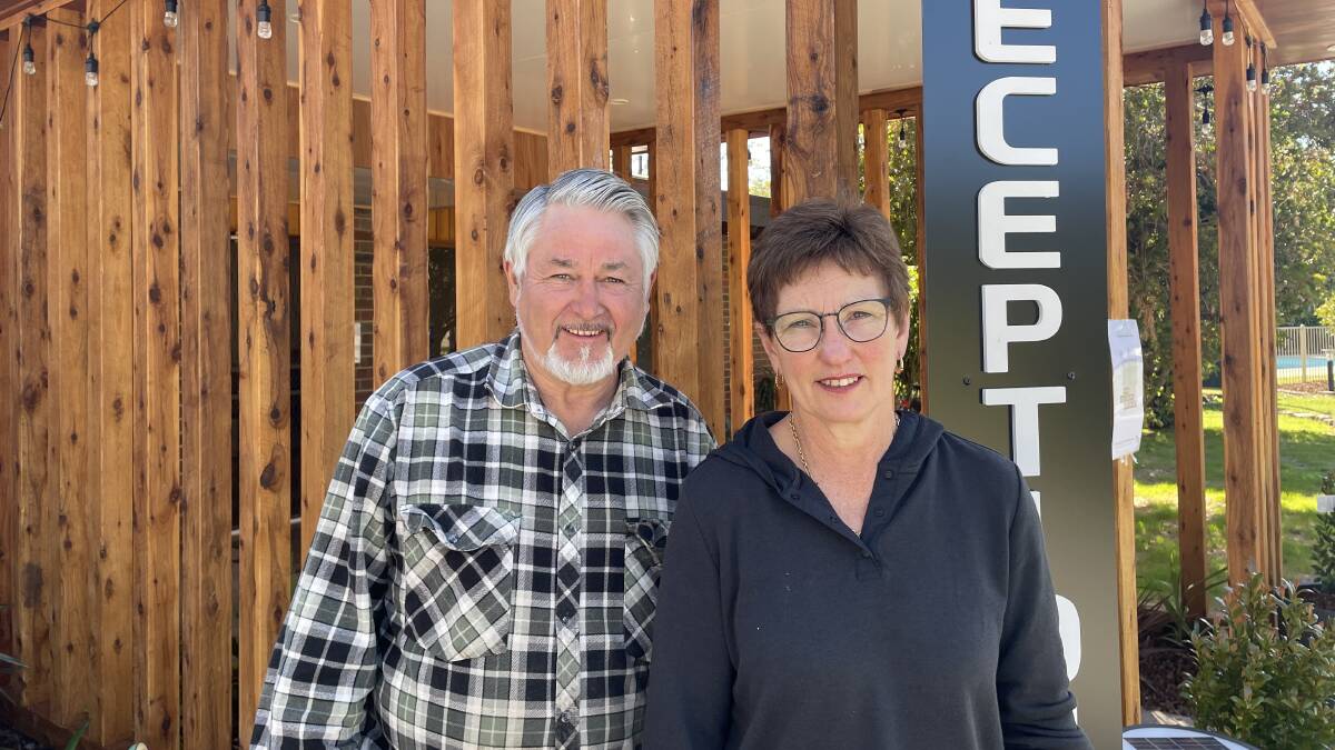 BOOKED IN: Halls Haven Holiday Units owners and operators Jeff and Chris Lovell are preparing for visitors to return from across Victoria. Picture: TALLIS MILES