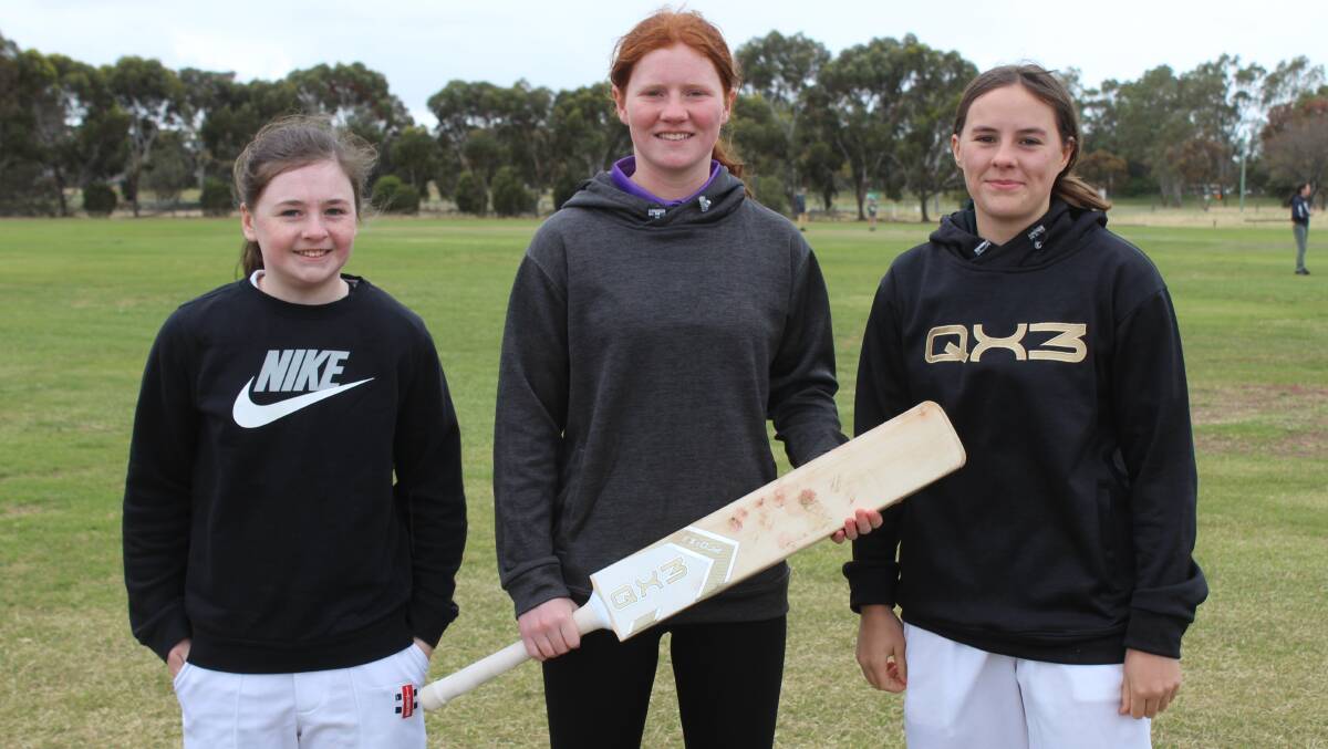 YOUNG GUNS: The Wimmera's Lilly Reading, Adelle Weidemann and Ava Clark have been selected for the Western Waves Under-15 side. Picture: CONTRIBUTED