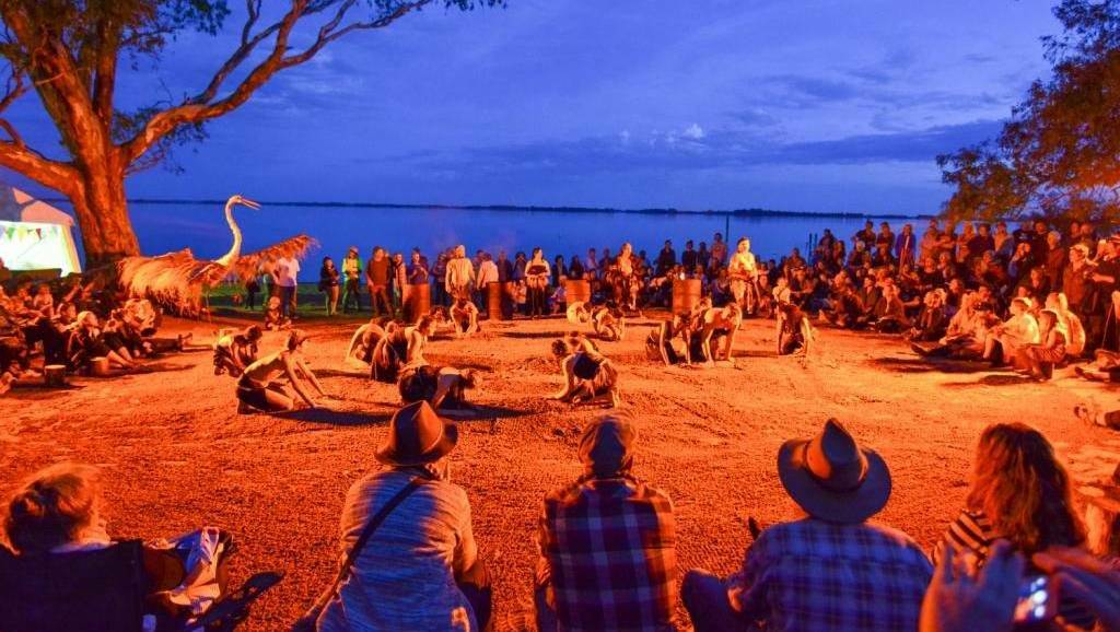 AUCTION: The indigenous closing ceremony at the 2018 Eel Festival. Picture: CONTRIBUTED, JOHN TADIGIRI.
