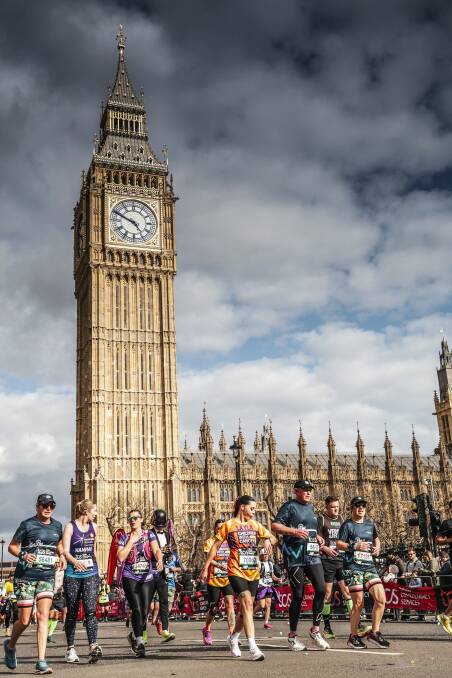 Sue Blizzard, Nathan Bendelle, and Helen McPherson from Ararat participated in the London Marathon in April. They are seen here in London in front of Big Ben. Picture supplied.