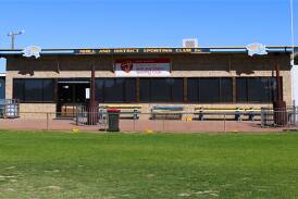 The Nhill and District Sporting Club's new changerooms will be built on the site of the old grandstand. Picture supplied by Hindmarsh Shire Council 