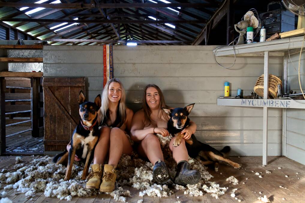 Laharum's Emma Iredell and Bianca Mibus bare all for The Naked Farmer. Picture: EMMA JANE INDUSTRY