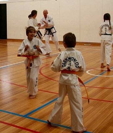 WARY: Stawell Taekwondo students practice their moves while being graded on August 13. A large number students took part in the Taekwondo second grading and masterclass. 