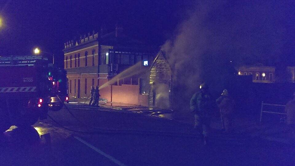 Stawell Fire Brigade attended a fire at the corner of Wimmera and Main streets.