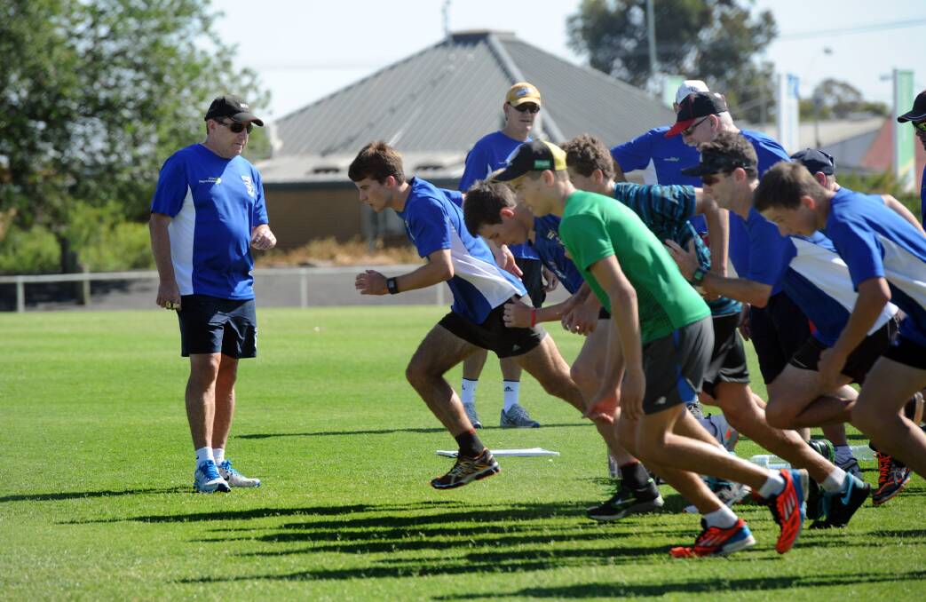 Wimmera umpires training ahead of the 2015 season. Picture: PAUL CARRACHER