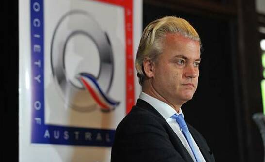 WORLD STAGE: Politician and leader of the Dutch Party for Freedom Geert Wilders speaking at a seminar in Australia. Picture: CONTRIBUTED