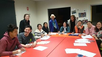 Students at an English class at Stawell Neighbourhood House.