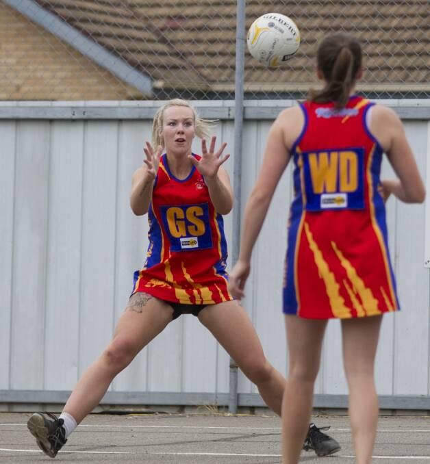 Dedicated: Goal shooter Mollie Simpson has been at Great Western Football Netball Club all her career, however, on Saturday she recorded her first win as an A grade player. Picture: Peter Pickering.