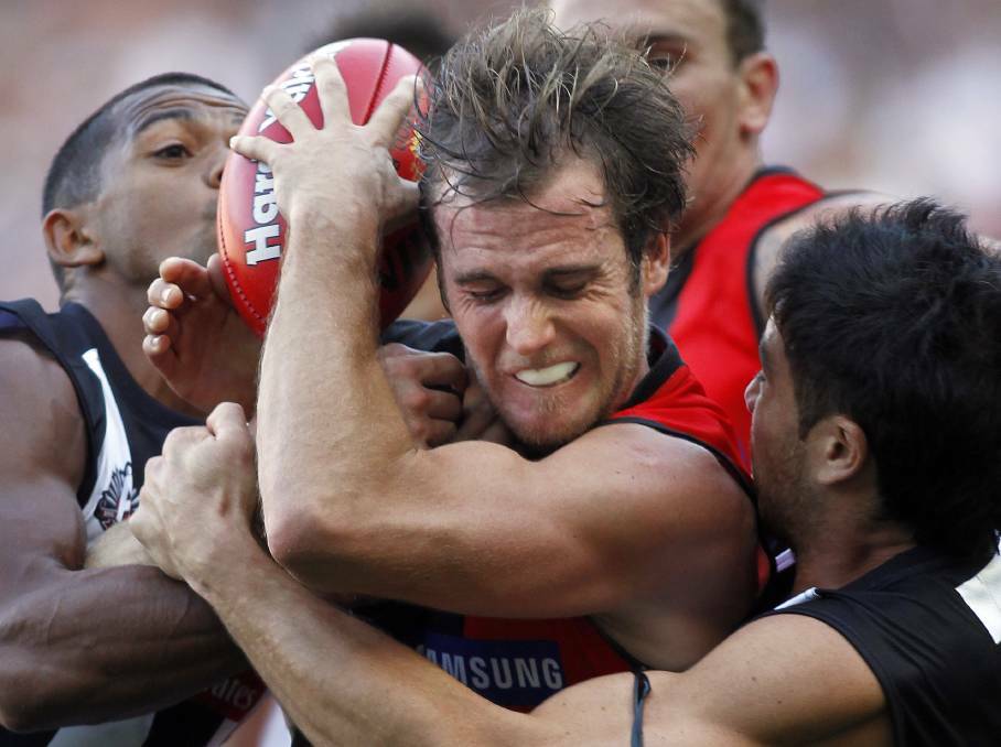 Andrew Welsh playing for the Essendon Football Club.