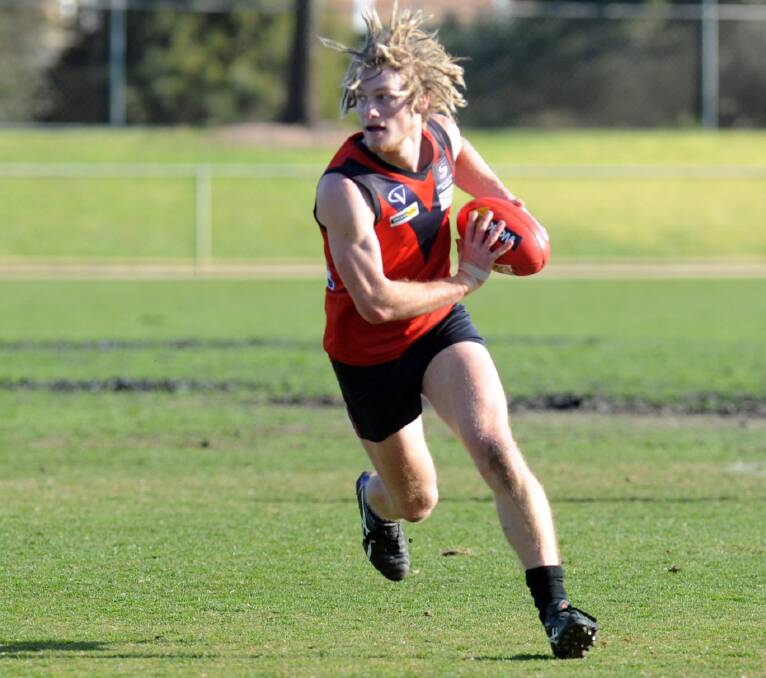 Leading: Jackson Dark continues his good form for the Stawell Warriors. Pictures: Paul Carracher