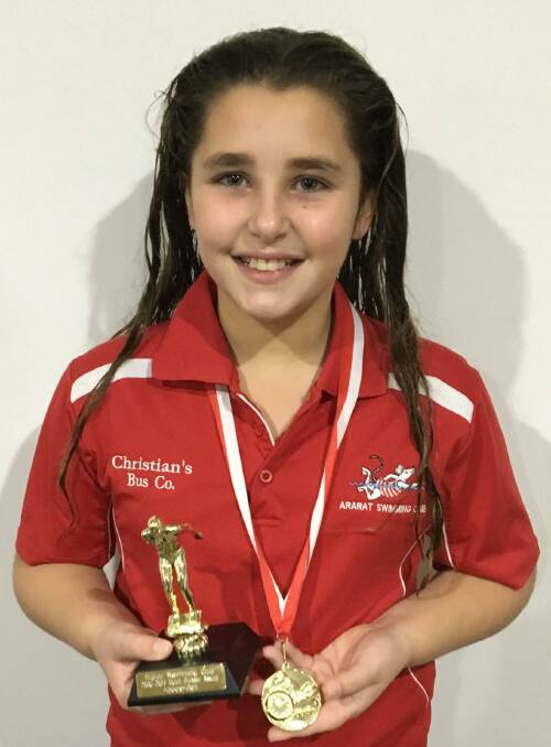BRIGHT FUTURE: Abbey Bell was one of the award winners at the Ararat Swimming Club's presentation night. 
