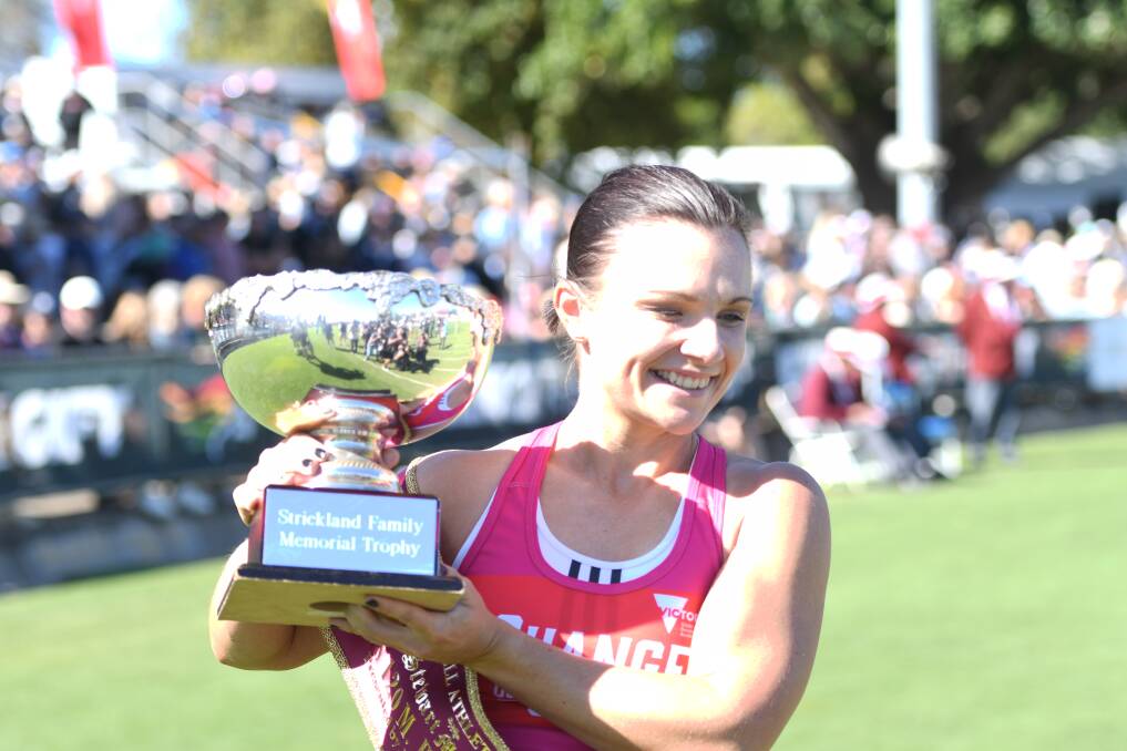 WIN: New handicap rules mean previous winners, such as 2021 Stawell Gift winner Hayley Orman, have a larger advantage over amateur entrants. Picture: FILE