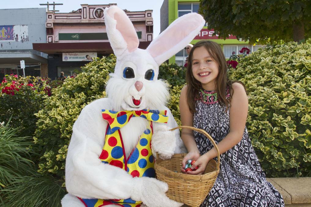 EASTER: The Easter Bunny will be handing out delicious chocolate eggs for all those attending the Easter Saturday Spectacular. Pictures: PETER PICKERING 