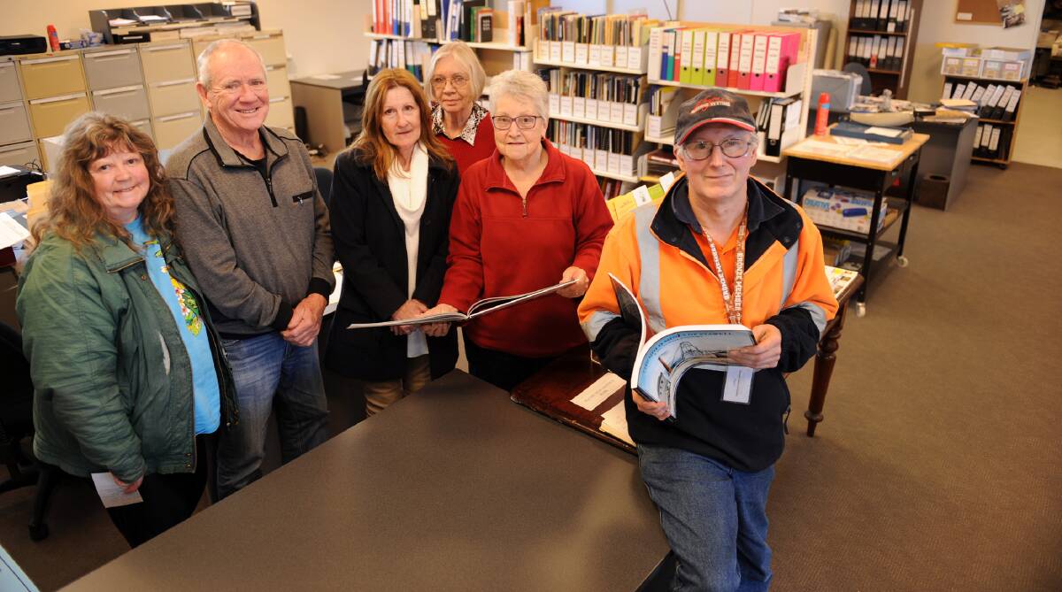 HONOUR: June Radford, Robert Illig, Leslay Ellis, Cathy Radnidge, Wendy Melbourne and Greg Cameron at Stawell Historical Society. Picture: PAUL CARRACHER