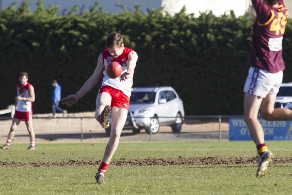 FIRST NINE: Tom Mills of Ararat collected nine votes when his side was defeated by the Horsham Demons. Mills is third on the leaderboard. Picture: PETER PICKERING