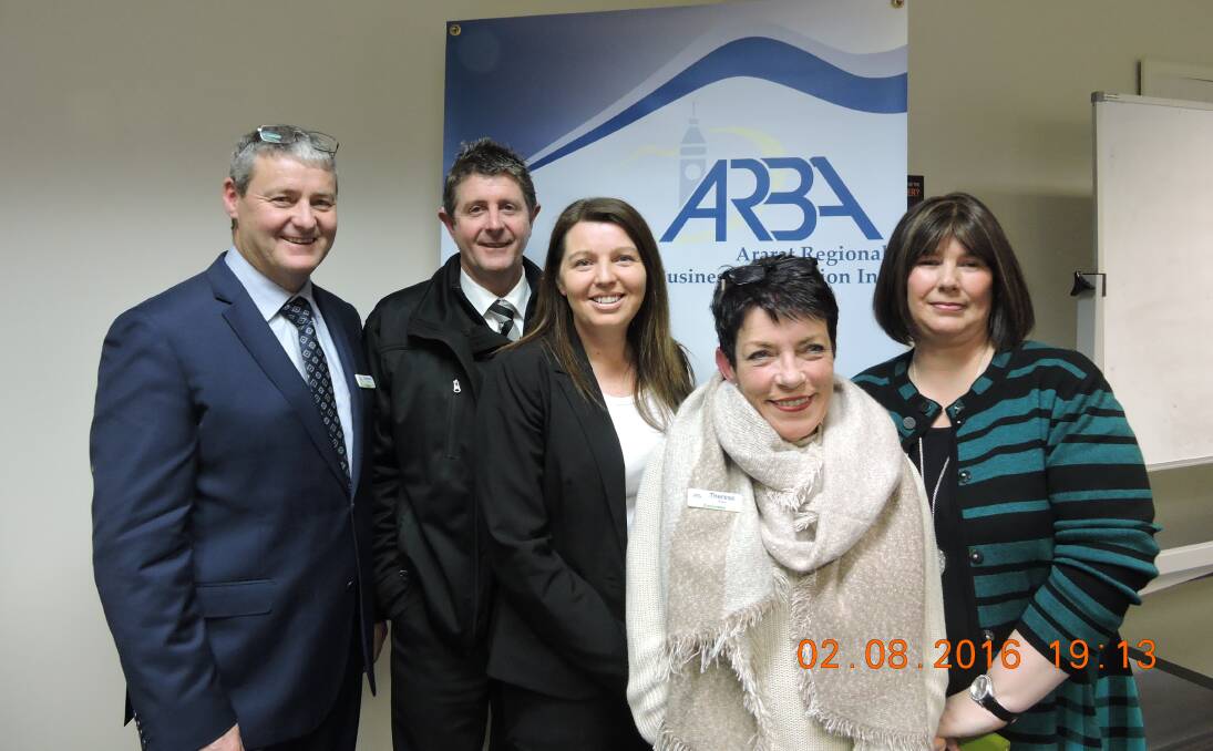 ARBA team: Graham Foster, Phillip Clark, Jodie-lee Wells, Therese Roper, and former committee member Victoria Laugensen.