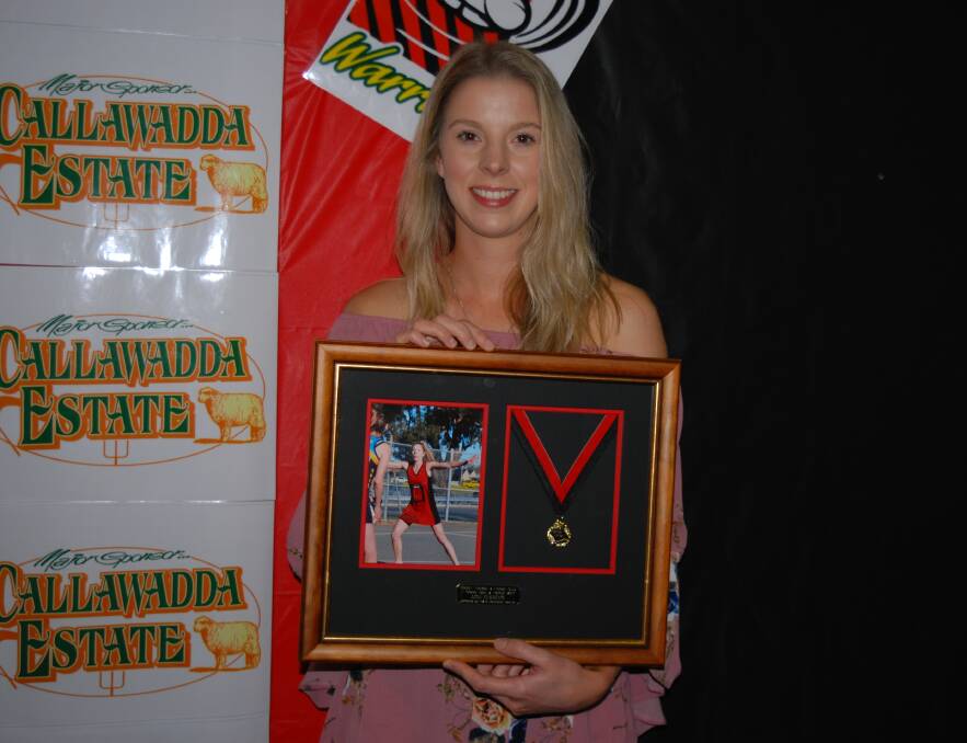 POSITIVE ROLE MODEL: Lisa Fleming won Stawell's A Grade best and fairest. The defender said it was important to stay positive in a tough season. 