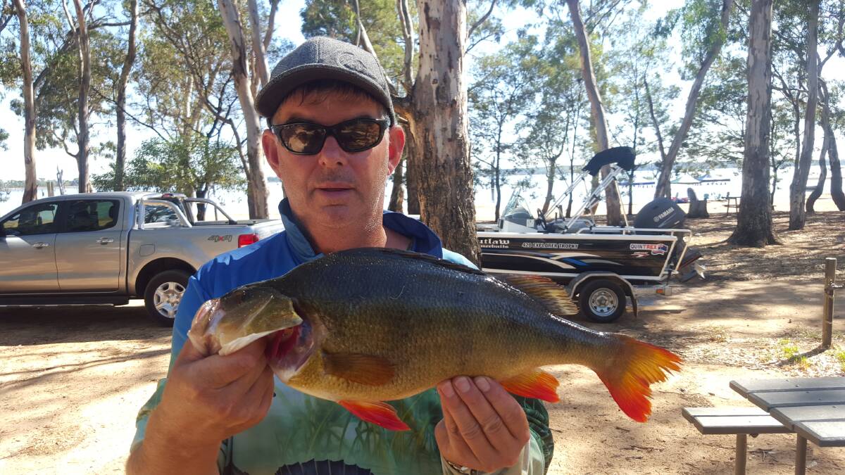 RIPPER: Steve Fenwick reeled in the longest fish of the weekend.