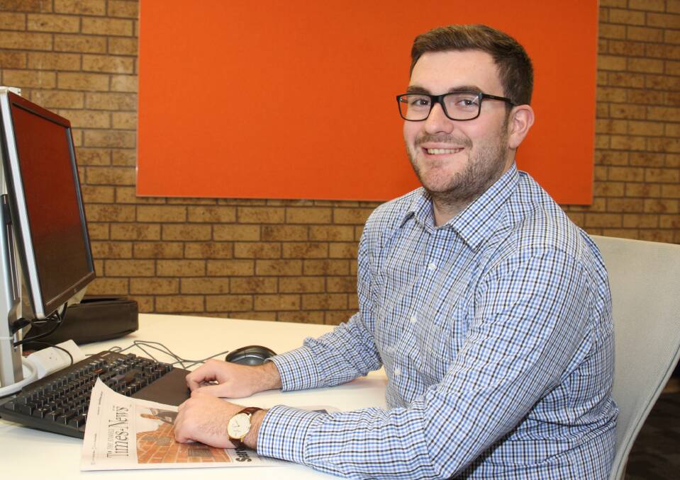NEW TO TOWN: Lachlan Williams is the new Sport Journalist for the Stawell Times-News. Picture: Peter Pickering. 