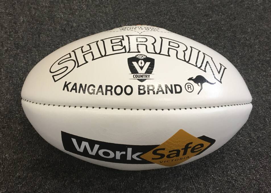 SYMBOLIC: The white football that will be used for the Wimmera Football League's White Ribbon round.