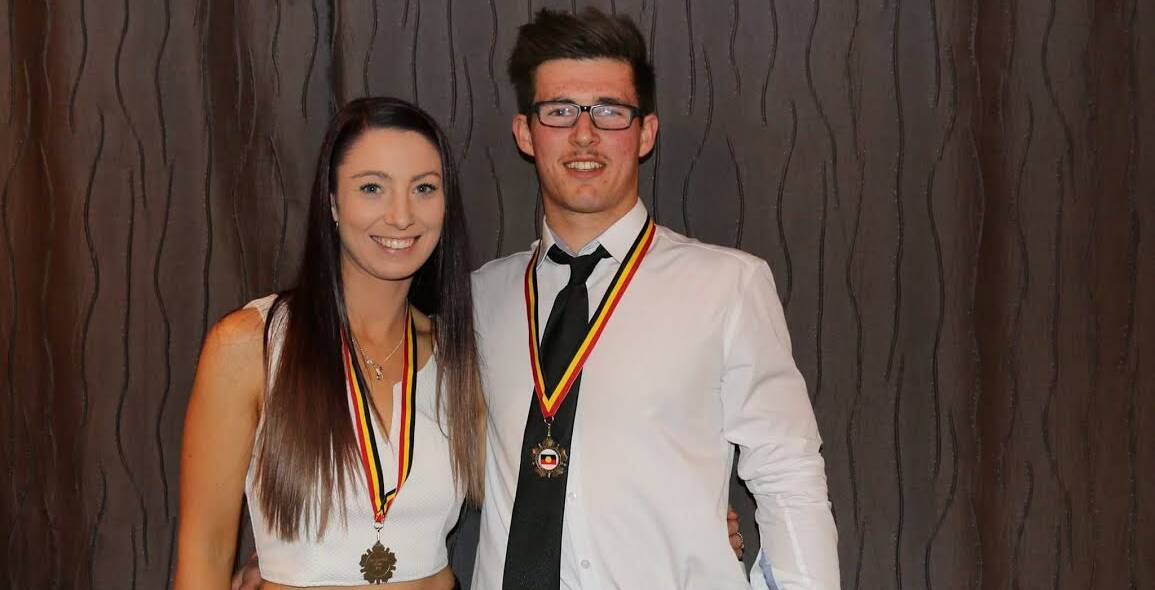 BEST ON: Tim Chatfield medal winners Courtney Morrow and Ben Taylor for best on ground performances against Taylors Lake. Picture: Trish Ralph.