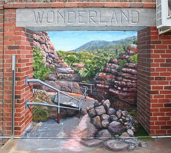 WONDERLAND: This is the name of the new public mural that sits behind Lillies and Latte's. 