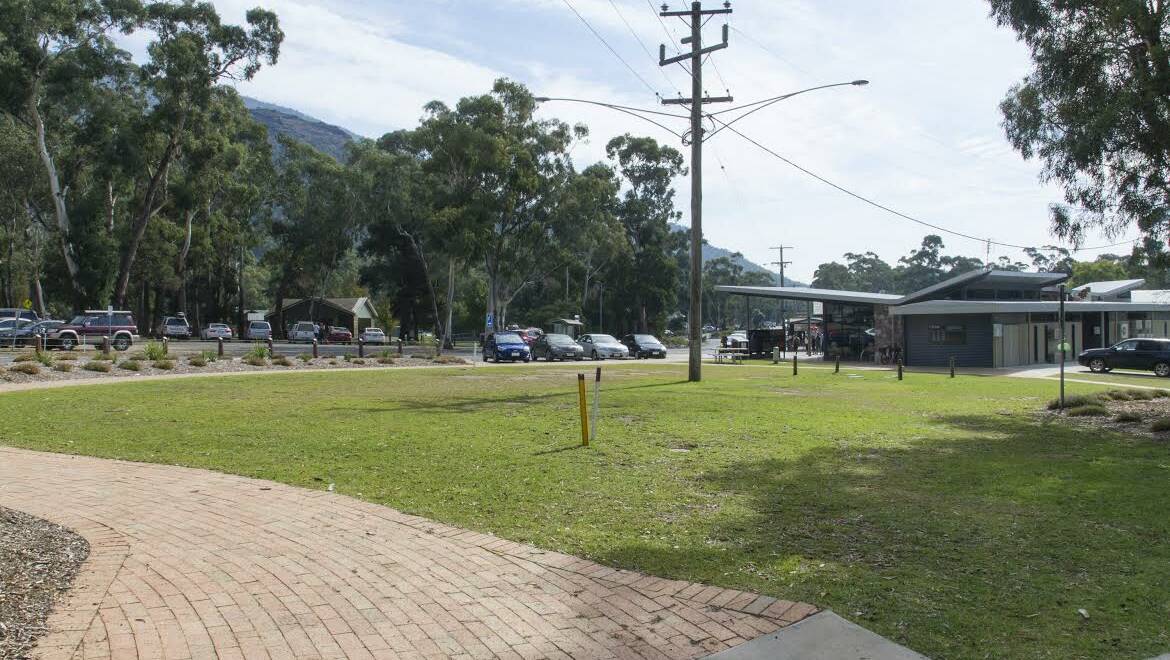 SITE IN QUESTION: The public land next to the Halls Gap Visitor Information Centre was used for the German pop-up-bar. Picture: Peter Pickering
