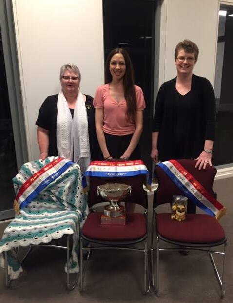 SUCCESSFUL: Stawell Branch members Alison Nicholson, Jessica Cass and Jenny Cray proudly showcase their awards from the Stawell Agricultural Show in October.