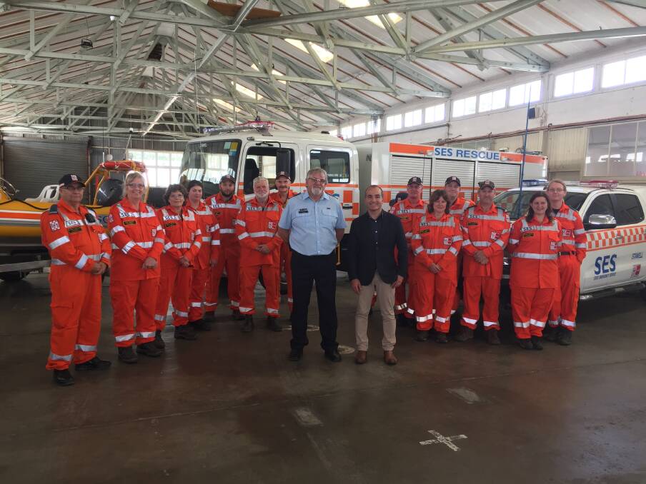 APPRECIATIVE: Stawell SES was joined by Deputy Premier and Minister for Emergency Services James Merlino. Picture: Anthony Piovesan