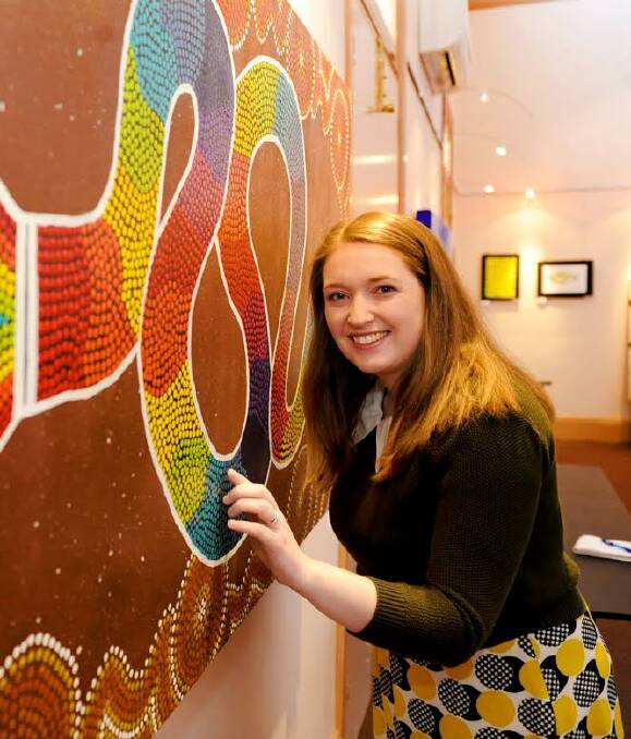PROUD: Stawell Secondary studio arts teacher Millie Francis oversaw the whole process of students producing their final works to be displayed at an exhibition at Stawell Railway Gallery. Photo: Samantha Camarri
