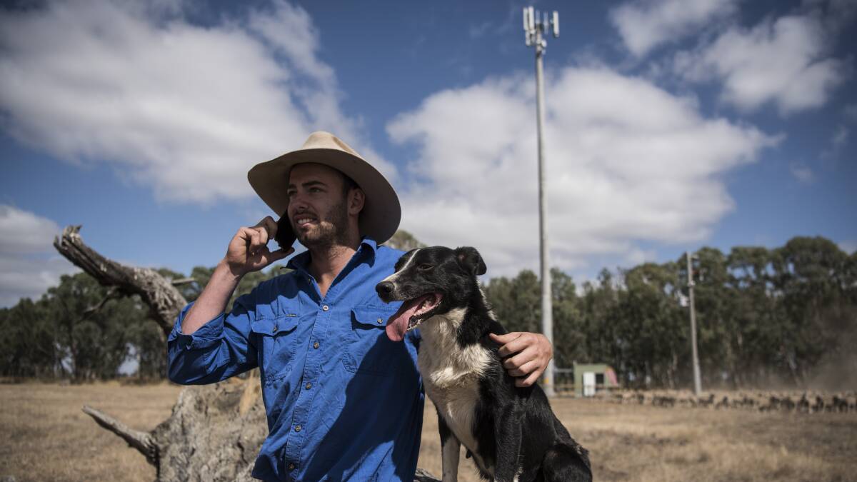 Culla Farmer Anthony Close who's family property Kurra-Wirra is where the Telstra's 100th federally supported Mobile Base Station has been built. Photo: Josh Robenstone