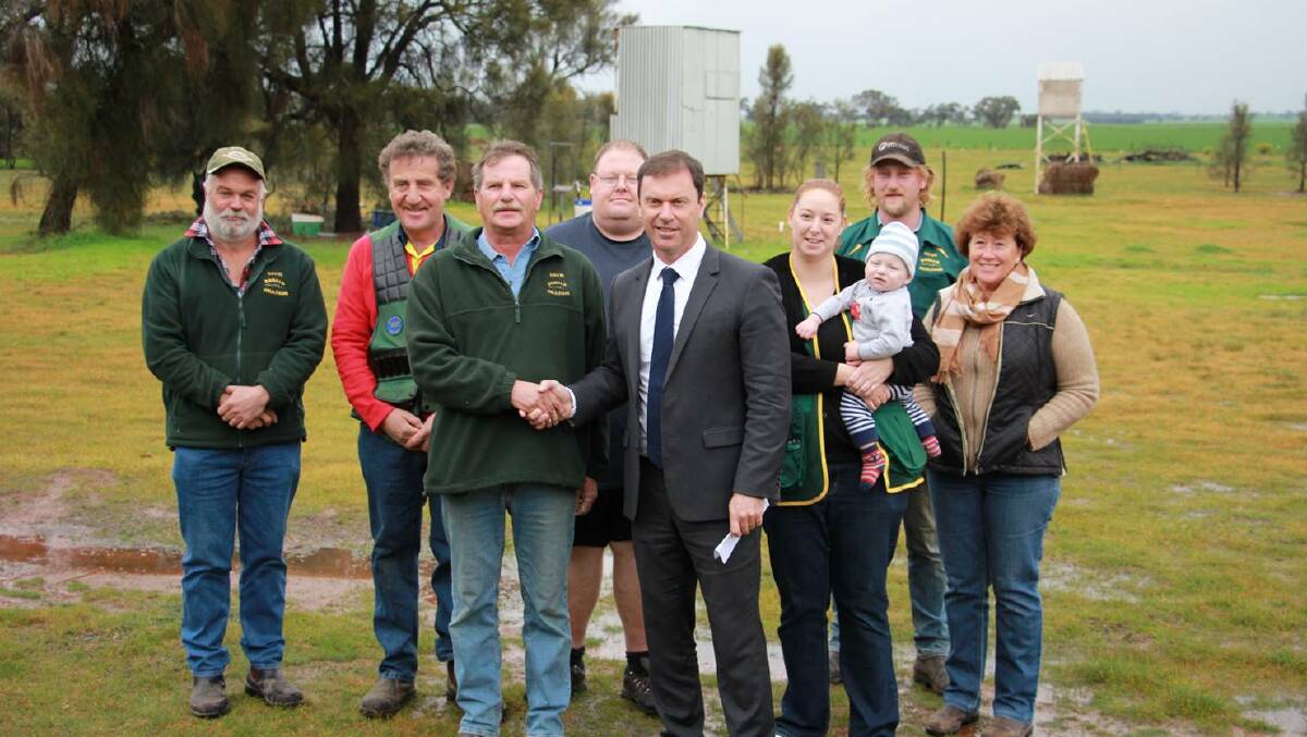 Donald Field and Game trap shooting members receive a grant of almost $42,000 Parliamentary Secretary to the Premier, Member for Bundoora Colin Brooks. Picture: CONTRIBUTED