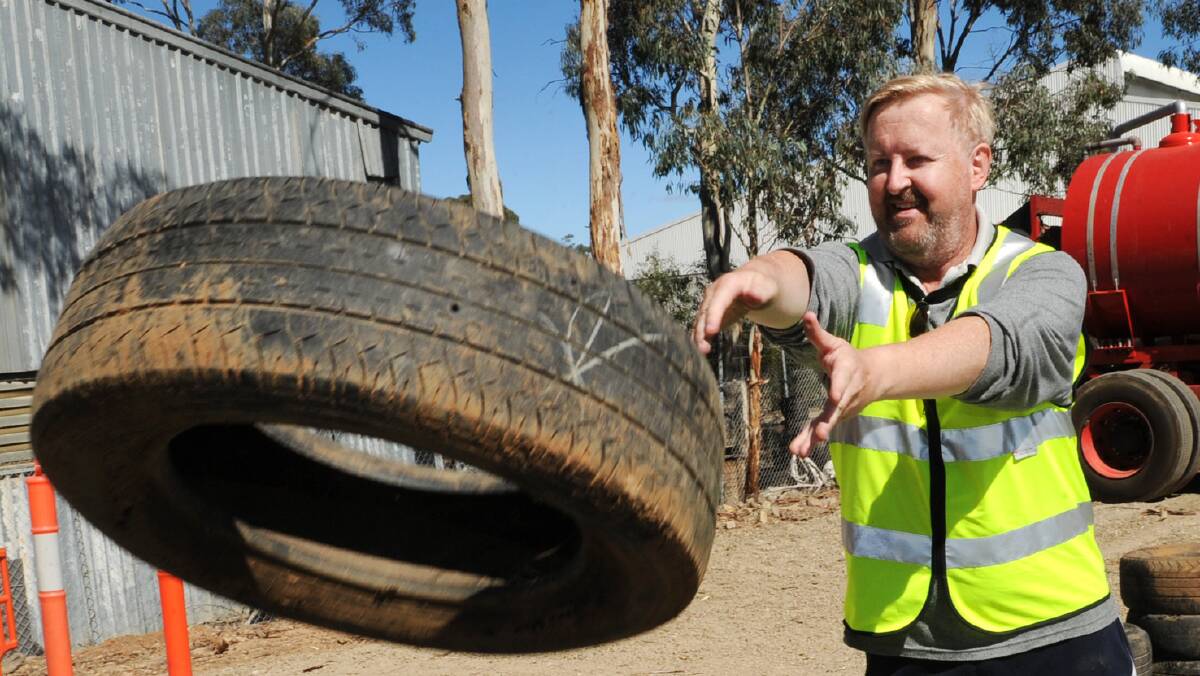 Former director of Used Tyre Recycling Corporation Dr Mattthew Starr. Used Tyre Recycling Corporation owns the tyres in the yard and formerly owned the land title. Picture: PAUL CARARCHER.