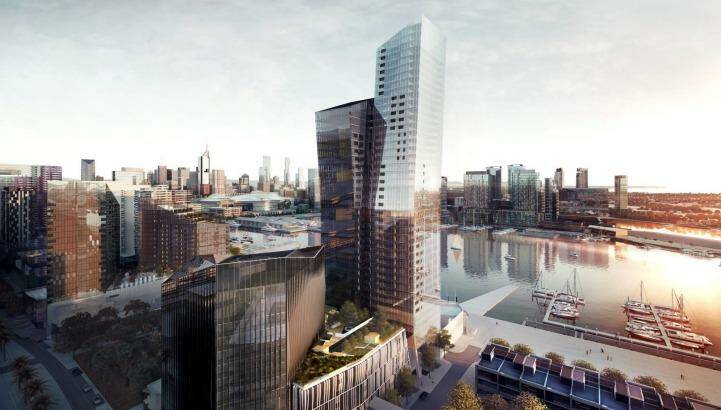 Artist impression of the Four Points by Sheraton hotel in Docklands, Melbourne. Photo: supplied