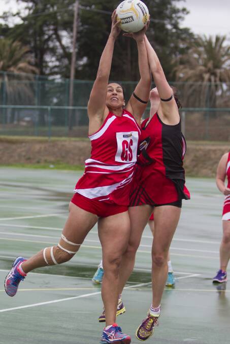 Lee-Anne Moana during her first match with the Rats A grade team. Pictures: PETER PICKERING