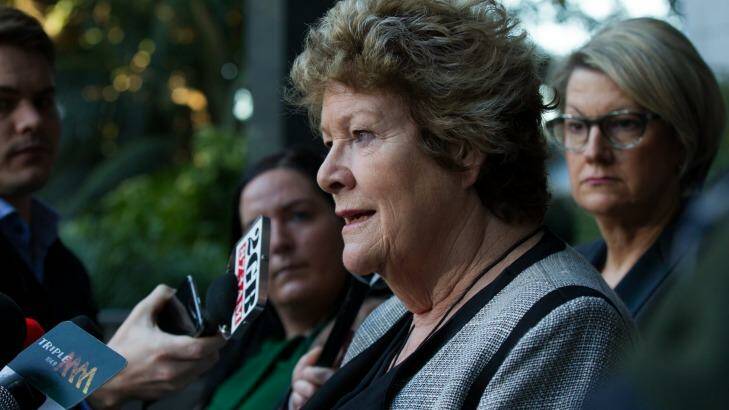 NSW Health Minister Jillian Skinner gives a press conference about the tragic death of a baby at Bankstown Hospital. Photo: Janie Barrett