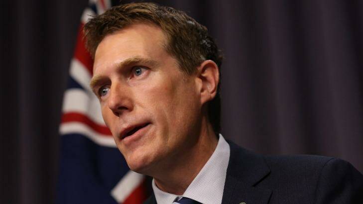 Social Services minister Christian Porter has announced the first refugee family from the crisis in Syria will arrive in Australian in the next 24 hours. Photo: Andrew Meares