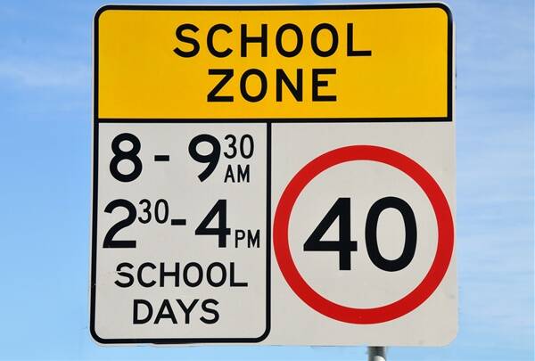 With school speed zones back in operation, motorists have been reminded to slow down when approaching schools in the region. Picture: KERRI KINGSTON. 