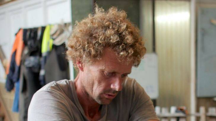 Dominic Boynton during the production of Kim Beamish's Oyster. Photo: Supplied