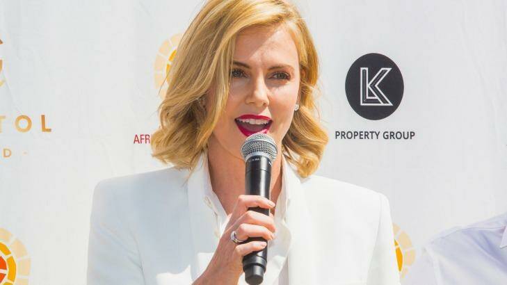Charlize Theron has helped promote the Capitol Grand during a quick visit to Melbourne. Photo: Chris Hopkins