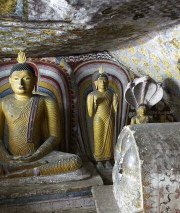 The giant statues at the Dambulla Caves. Photo: Christina Pfeiffer