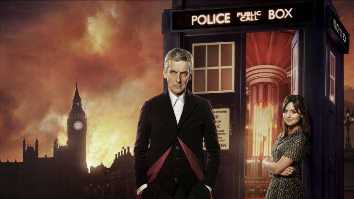 Call the Doctor: Peter Capaldi and Jenna Coleman star in the new series of Doctor Who.