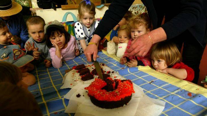 Unlike the children at this nursery, those at Only About Children will not share cakes on their birthdays. Photo: Steven Siewert 