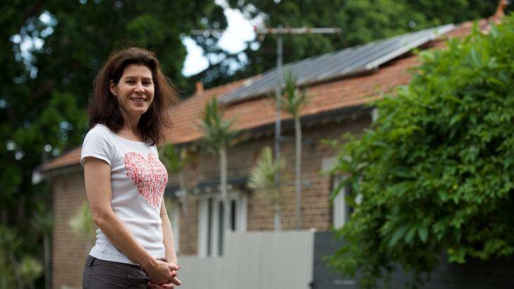 Fiona Workman had solar panels installed on her roof two years ago. Photo: Wolter Peeters