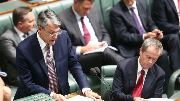 Mark Dreyfus during question time at Parliament House in Canberra on Thursday.  Photo: Andrew Meares