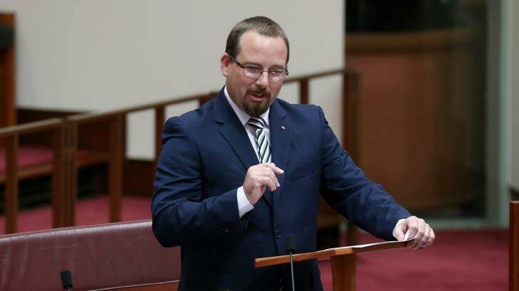 Senator Ricky Muir, who was elected with half of one per cent of the primary vote in Victoria. Photo: Alex Ellinghausen